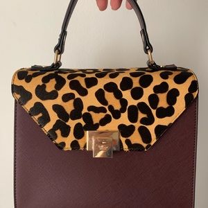 DUNE LONDON Brand purse with leopard print trim